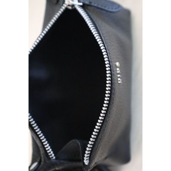 KIKO 744-1 Black Pebbled Genuine Leather Simple Crossbody Purse Handbag - Picture 7 of 9
